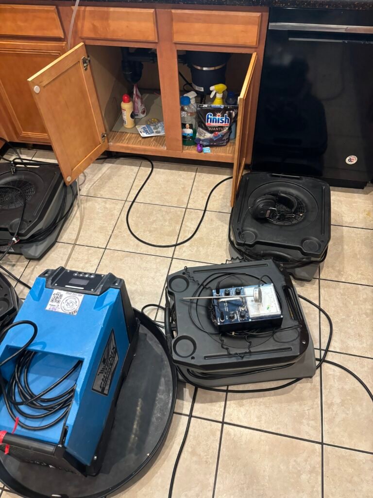 Stiger Plumbing water damage emergency response equipment