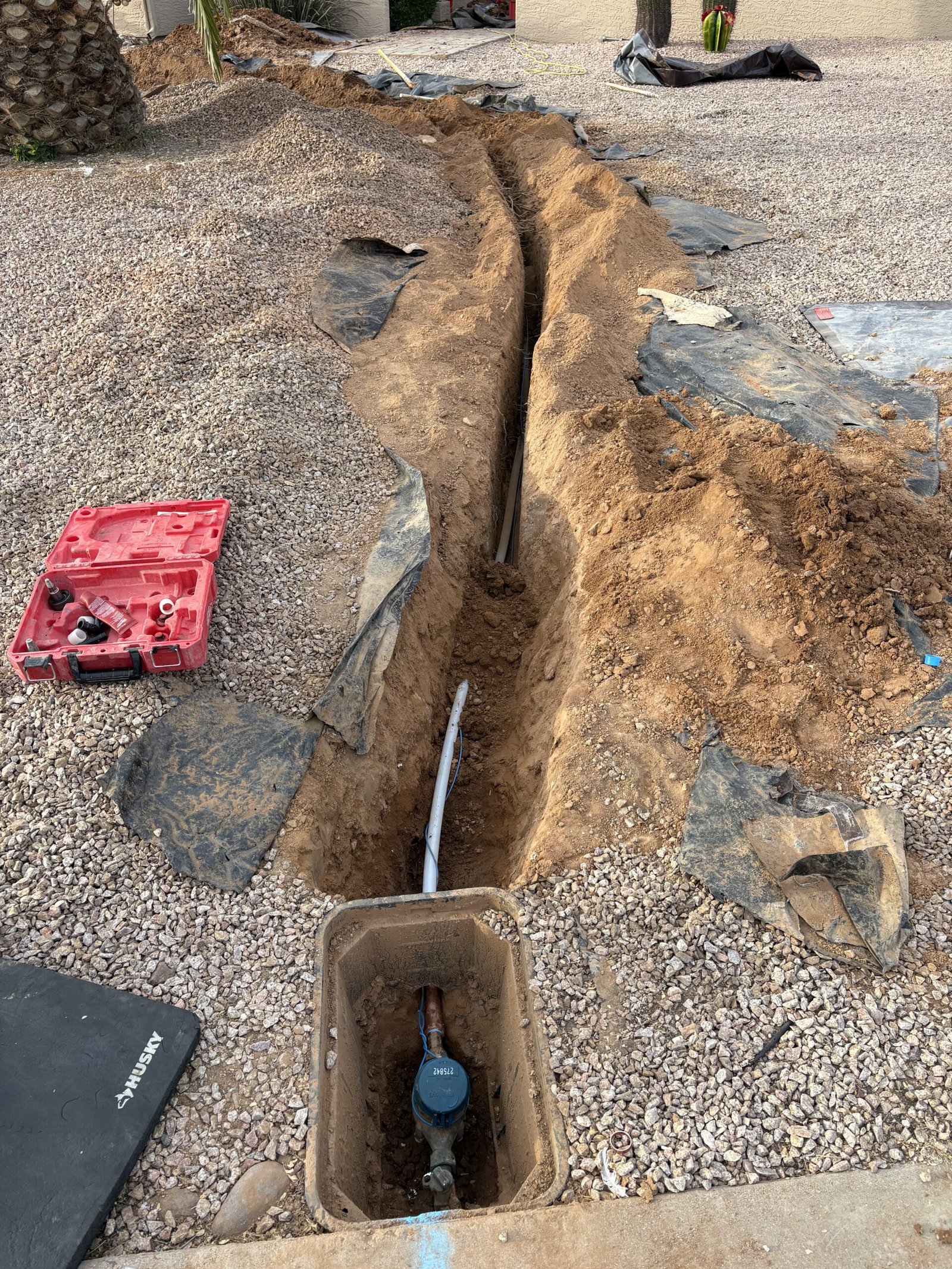 water line install